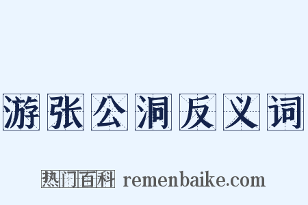 游张公洞反义词是什么意思的图片